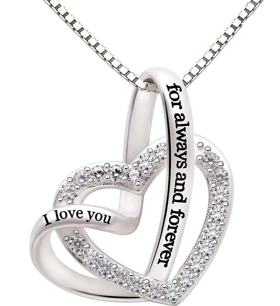 Forever My Love For You - Pave Heart Necklace - Voiceopin International: Child Abuse Information & Online Shopping Center