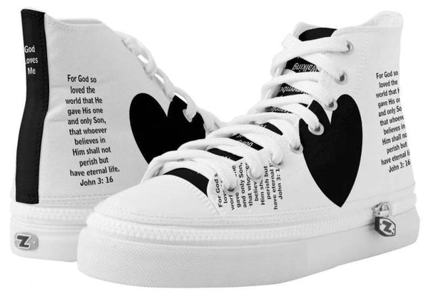 High Top Sneaker-God Loves You High Top Sneaker - Voiceopin International: Child Abuse Information & Online Shopping Center