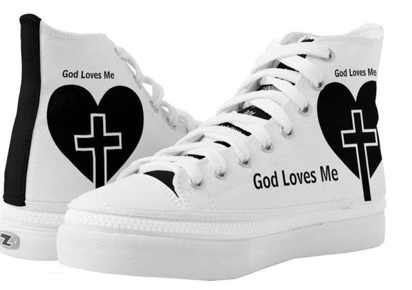 High Top Sneaker-God Loves You High Top Sneaker - Voiceopin International: Child Abuse Information & Online Shopping Center