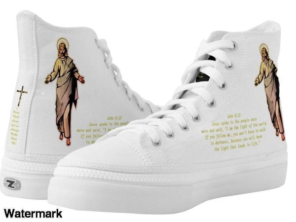 High Top Sneaker-Thank You God For Walking With Me Love Hot Top Sneaker - Voiceopin International: Child Abuse Information & Online Shopping Center