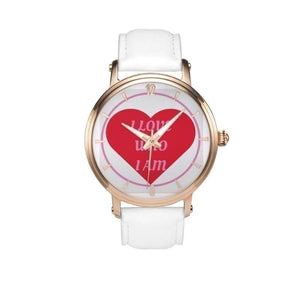 I Love Who I Am Genuine Leather Strap Water-resistant Automatic Watch (Rose Gold) Adult - Voiceopin International: Child Abuse Information & Online Shopping Center