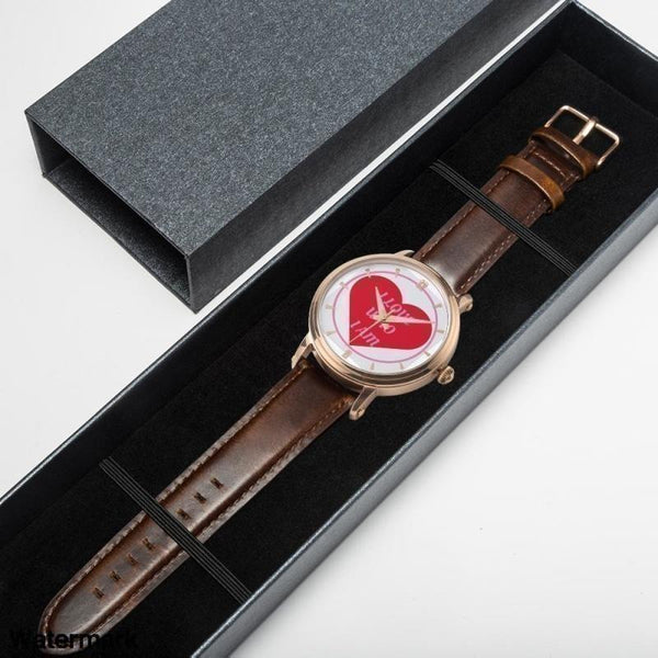 I Love Who I Am Genuine Leather Strap Water-resistant Automatic Watch (Rose Gold) Adult - Voiceopin International: Child Abuse Information & Online Shopping Center