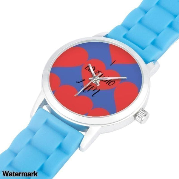 I Love Who I Am Silica Gel Strap Water Resistant Quartz Youth Watch-Blue - Voiceopin International: Child Abuse Information & Online Shopping Center