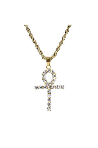 Iced Out Celtic Sun Cross 18K Gold Filled with Diamond Cut Chain - Voiceopin International: Child Abuse Information & Online Shopping Center