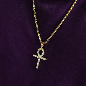 Iced Out Celtic Sun Cross 18K Gold Filled with Diamond Cut Chain - Voiceopin International: Child Abuse Information & Online Shopping Center