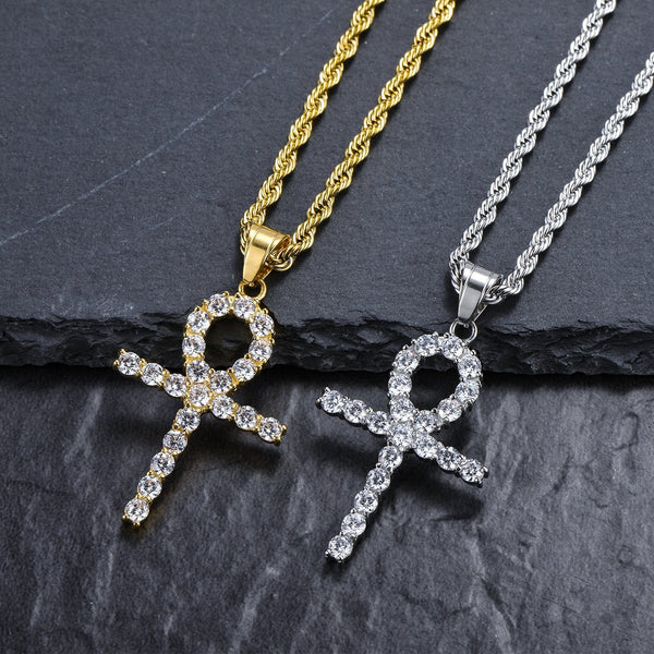 Iced Out Celtic Sun Cross 18K Gold Filled with Diamond Cut Chain - Voiceopin International: Child Abuse Information & Online Shopping Center