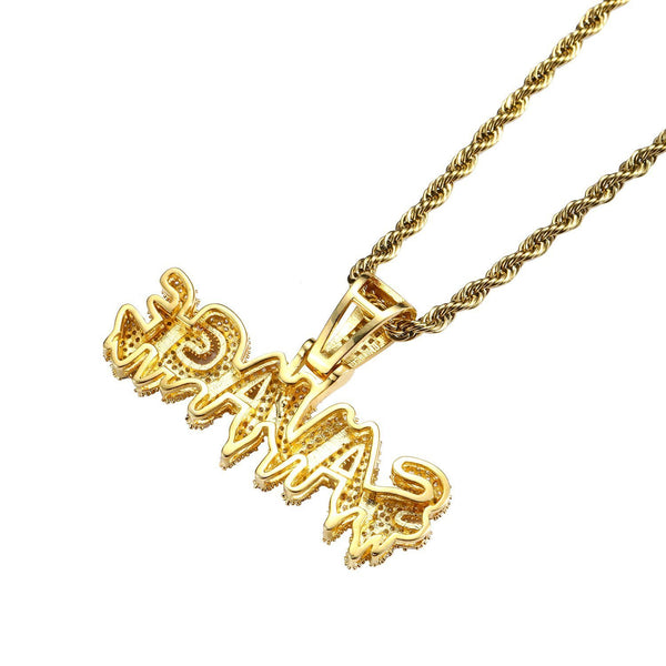 Iced Out SAVAGE Necklace in 18K Gold Filled with Diamond Cut Chain - Voiceopin International: Child Abuse Information & Online Shopping Center