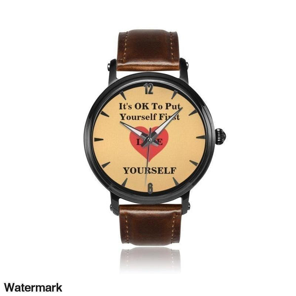 It's OK To Put Yourself First Water Resistant Quartz Watch - Voiceopin International: Child Abuse Information & Online Shopping Center