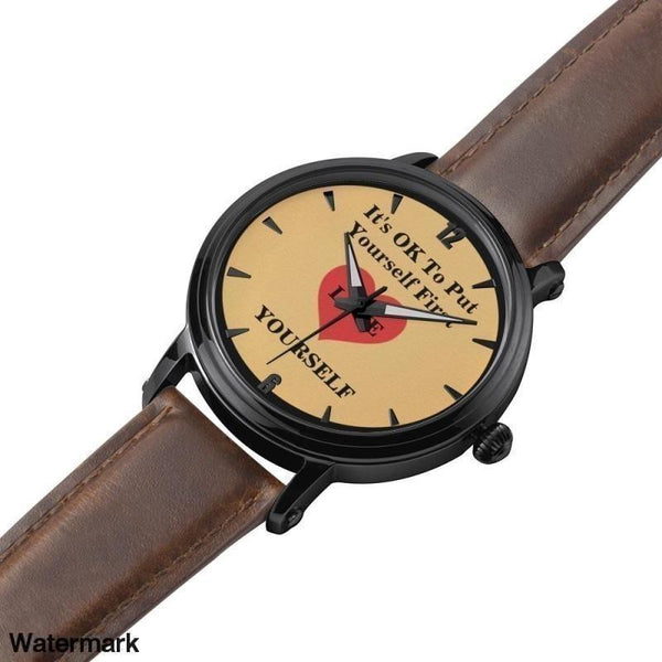 It's OK To Put Yourself First Water Resistant Quartz Watch - Voiceopin International: Child Abuse Information & Online Shopping Center