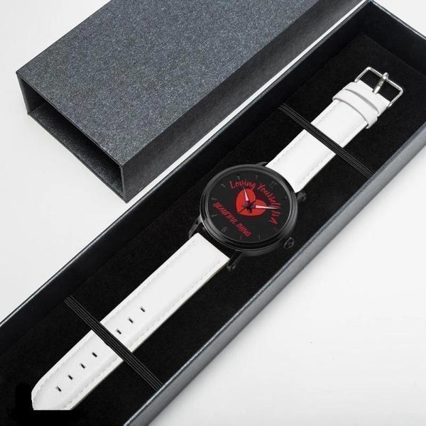 Loving Yourself Is A Beautiful Thing-Black Faced Water Resistant Quartz Watch - Voiceopin International: Child Abuse Information & Online Shopping Center