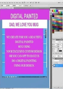 Mug-Digital Painted Dad, We Love You You'll Cherish Love Mug - Voiceopin International: Child Abuse Information & Online Shopping Center