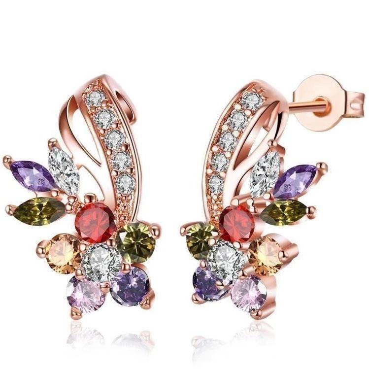 Rainbow Designer Earrings Made with Swarovski Elements - Voiceopin International: Child Abuse Information & Online Shopping Center