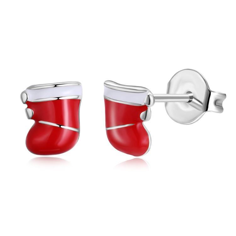 Santa Claus Boots Stud Earrings - Voiceopin International: Child Abuse Information & Online Shopping Center