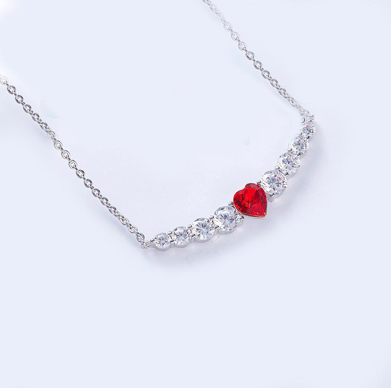 Swarovski Crystals 8.00 CT Ruby Heart Necklace - Voiceopin International: Child Abuse Information & Online Shopping Center