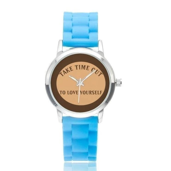 Take Time Out To Love Yourself-Brown Faced Blue / - Diameter 32Mm